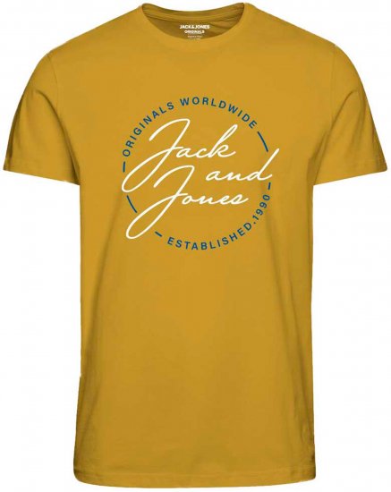 Jack & Jones JORJERRYS TEE Yellow - Majice Kratkih Rukava - Muške Majice Kratkih Rukava Veliki Brojevi 