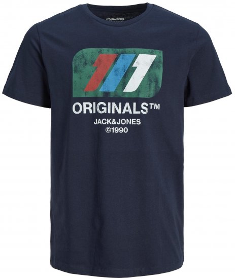 Jack & Jones JORNATE TEE Navy - Majice Kratkih Rukava - Muške Majice Kratkih Rukava Veliki Brojevi 