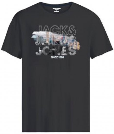 Jack & Jones JCOBOOSTER T-Shirt Black - Majice Kratkih Rukava - Muške Majice Kratkih Rukava Veliki Brojevi 