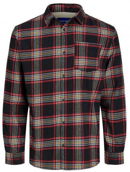 Jack & Jones JOROWEN CHECK COMFORT Shirt Black - Košulje - Muške Košulje Veliki Brojevi
