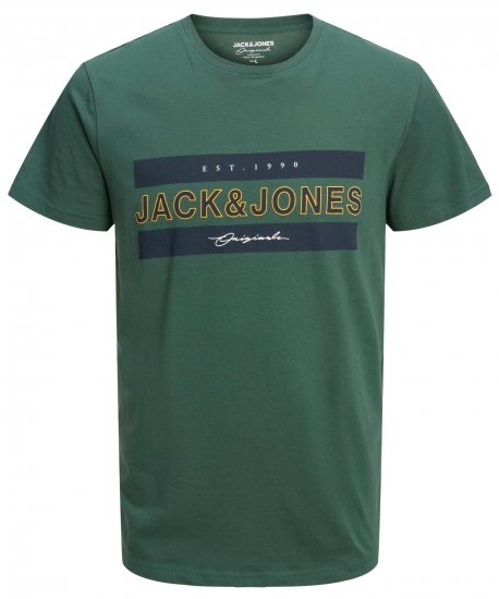 Jack & Jones JORFRIDAY T-Shirt Green - Majice Kratkih Rukava - Muške Majice Kratkih Rukava Veliki Brojevi 