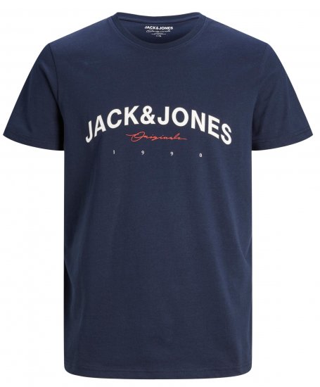 Jack & Jones JORFRIDAY T-Shirt Navy - Majice Kratkih Rukava - Muške Majice Kratkih Rukava Veliki Brojevi 