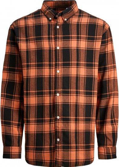 Jack & Jones JORCOZY FLANNEL CHECK SHIRT LS Ginger - Košulje - Muške Košulje Veliki Brojevi