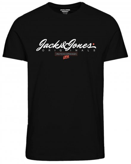 Jack & Jones JORSYMBOL T-shirt Black - Majice Kratkih Rukava - Muške Majice Kratkih Rukava Veliki Brojevi 
