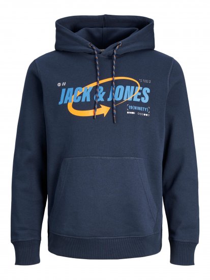Jack & Jones JCOBLACK SWEAT HOODIE Navy Blazer - Puloveri & dukserice - Muške Puloveri & dukserice veliki brojevi