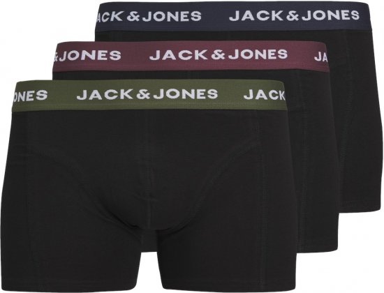 Jack & Jones JACARON Trunks 3-Pack Black - Donje rublje & kupaće hlače - muške donje rublje veliki brojevi
