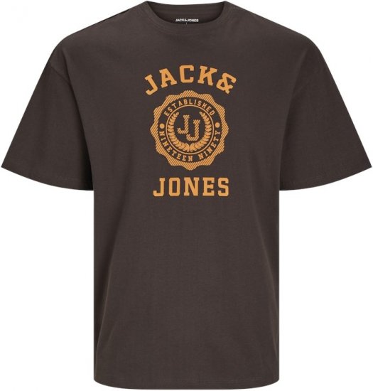 Jack & Jones VICTO T-Shirt Brown - Majice Kratkih Rukava - Muške Majice Kratkih Rukava Veliki Brojevi 