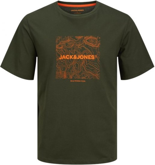Jack & Jones LINER T-Shirt Kombu Green - Majice Kratkih Rukava - Muške Majice Kratkih Rukava Veliki Brojevi 