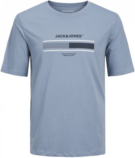 Jack & Jones SOUTH T-Shirt Light Blue - Majice Kratkih Rukava - Muške Majice Kratkih Rukava Veliki Brojevi 
