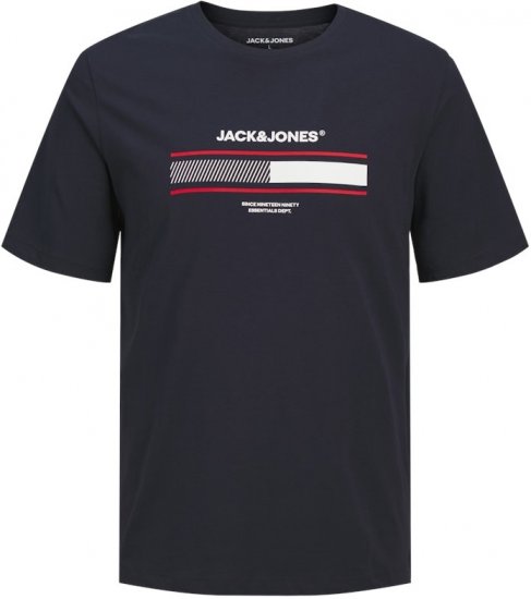 Jack & Jones SOUTH T-Shirt Navy Blazer - Majice Kratkih Rukava - Muške Majice Kratkih Rukava Veliki Brojevi 