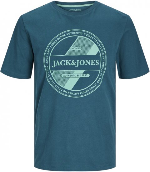 Jack & Jones JJRIO T-Shirt Deep Teal - Majice Kratkih Rukava - Muške Majice Kratkih Rukava Veliki Brojevi 