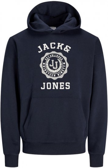 Jack & Jones VICTO Hoodie Navy Blazer - Puloveri & dukserice - Muške Puloveri & dukserice veliki brojevi