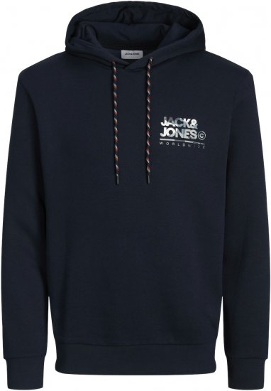 Jack & Jones JJLUKE Hoodie Navy Blazer - Puloveri & dukserice - Muške Puloveri & dukserice veliki brojevi