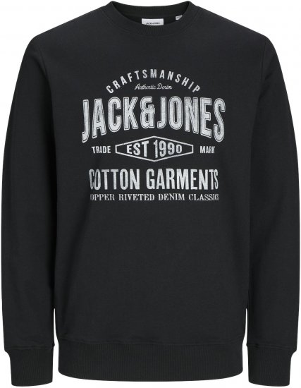 Jack & Jones JJJEANS Sweatshirt Black - Puloveri & dukserice - Muške Puloveri & dukserice veliki brojevi