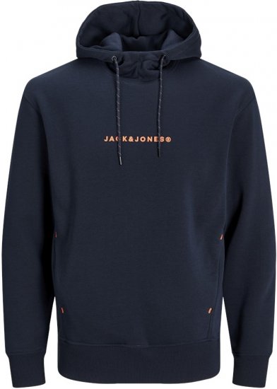Jack & Jones TREE Hoodie Navy Blazer - Puloveri & dukserice - Muške Puloveri & dukserice veliki brojevi