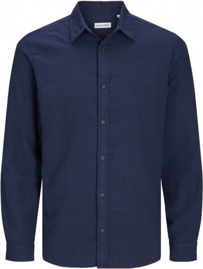 Jack & Jones JOSHUA LS Flannel Shirt Navy Blazer - Košulje - Muške Košulje Veliki Brojevi