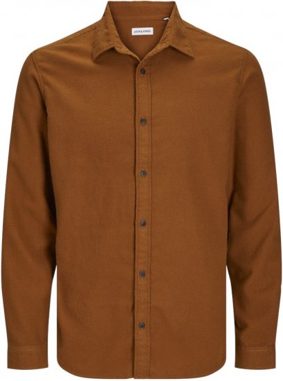 Jack & Jones JOSHUA LS Flannel Shirt Brown - Košulje - Muške Košulje Veliki Brojevi