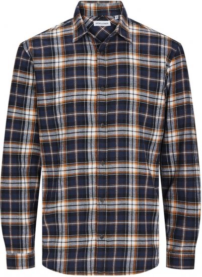 Jack & Jones JOSHUA LS Flannel Shirt Orange - Košulje - Muške Košulje Veliki Brojevi
