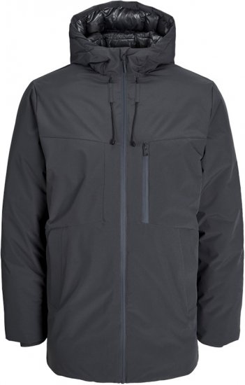 Jack & Jones PAYNE Windproof Parka Dark Grey - Jakne - Muške Jakne Veliki Brojevi