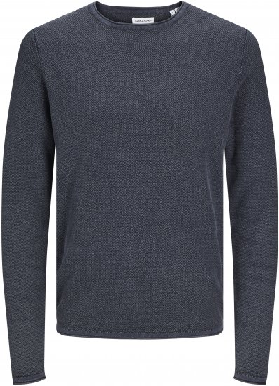 Jack & Jones JJDEAN Knitted Sweater Navy Blazer - Puloveri & dukserice - Muške Puloveri & dukserice veliki brojevi