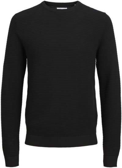 Jack & Jones OTTO Knitted Sweater Black - Puloveri & dukserice - Muške Puloveri & dukserice veliki brojevi