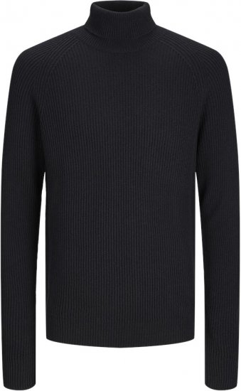 Jack & Jones PANNEL Turtleneck Knitted Sweater Black - Puloveri & dukserice - Muške Puloveri & dukserice veliki brojevi
