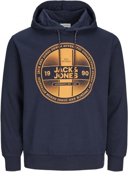 Jack & Jones RIO Hoodie Navy Blazer - Puloveri & dukserice - Muške Puloveri & dukserice veliki brojevi