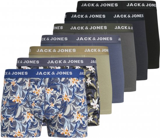Jack & Jones JACMASON Trunks 7-Pack True Blue - Donje rublje & kupaće hlače - muške donje rublje veliki brojevi