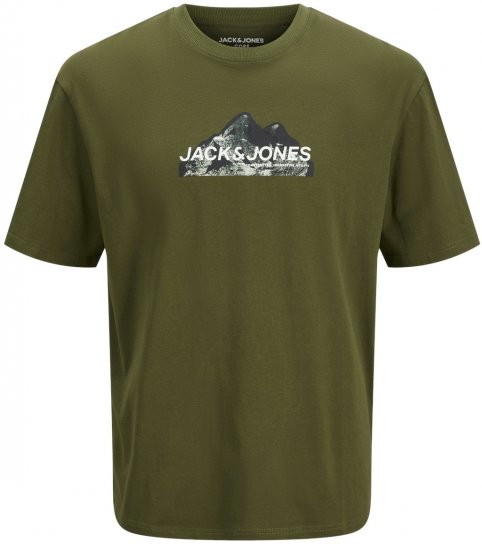 Jack & Jones JCOMOUNTAIN LOGO T-Shirt Cypress - Majice Kratkih Rukava - Muške Majice Kratkih Rukava Veliki Brojevi 