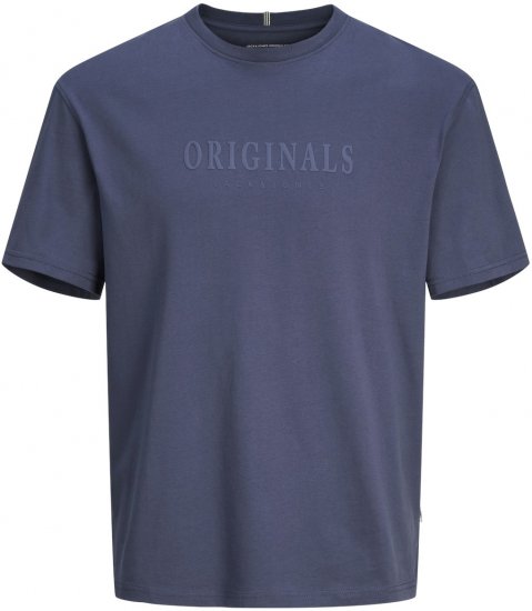 Jack & Jones JORFREDERIKSBERG T-Shirt Blue - Majice Kratkih Rukava - Muške Majice Kratkih Rukava Veliki Brojevi 
