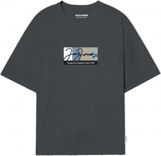 Jack & Jones Portland T-Shirt Grey - Majice Kratkih Rukava - Muške Majice Kratkih Rukava Veliki Brojevi 