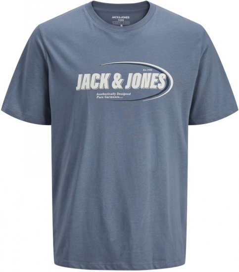Jack & Jones RAY T-Shirt Flint Stone Blue - Majice Kratkih Rukava - Muške Majice Kratkih Rukava Veliki Brojevi 