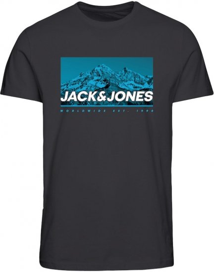 Jack & Jones Ray Photo T-Shirt Black - Majice Kratkih Rukava - Muške Majice Kratkih Rukava Veliki Brojevi 