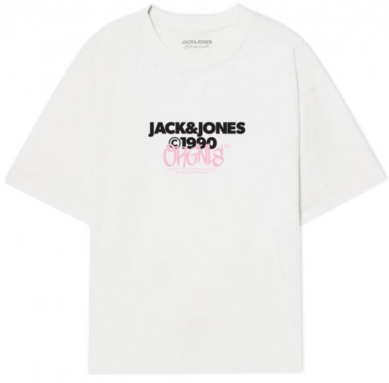 Jack & Jones JORBUSHWICK T-Shirt Bright White - Majice Kratkih Rukava - Muške Majice Kratkih Rukava Veliki Brojevi 