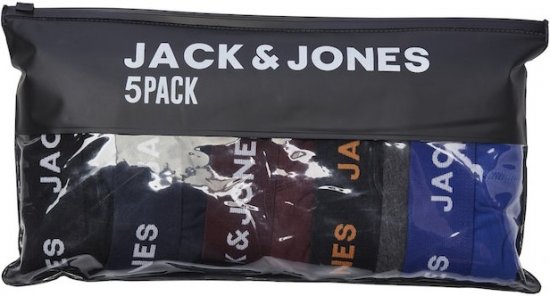 Jack & Jones EVERYDAY Trunks 5 Pack Black - Donje rublje & kupaće hlače - muške donje rublje veliki brojevi
