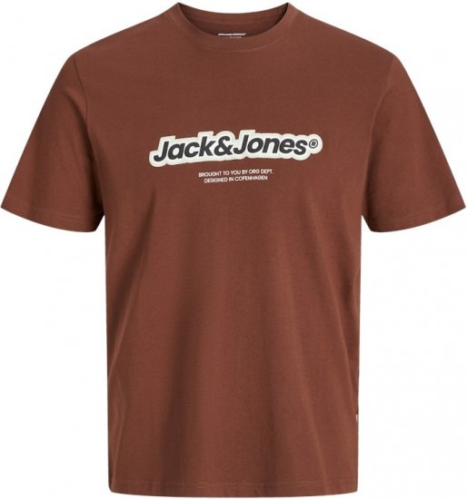 Jack & Jones ESTERBRO Newton T-Shirt Brandy Brown - Majice Kratkih Rukava - Muške Majice Kratkih Rukava Veliki Brojevi 