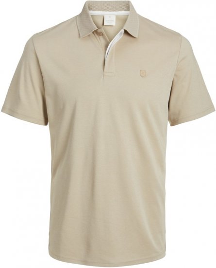 Jack & Jones Rodney Polo Shirt Fields Of Rye - Polo majice - Muške Polo Majice Veliki Brojevi
