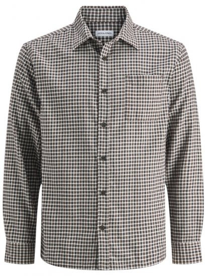 Jack & Jones Mini Check Long Sleeve Shirt Navy Blazer - Košulje - Muške Košulje Veliki Brojevi