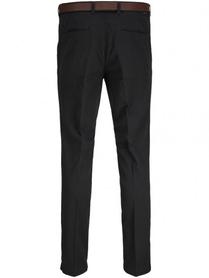 Jack & Jones Marco Franco Chino With Belt Black - Traperice & hlače - Muške Traperice i Hlače Veliki Brojevi