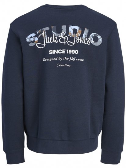 Jack & Jones Yuki Back Print Crew Neck Sweatshirt Sky Captain - Puloveri & dukserice - Muške Puloveri & dukserice veliki brojevi