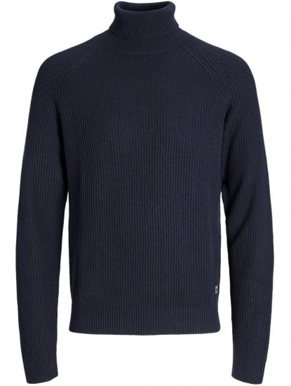 Jack & Jones Pannel Roll Neck Knit Pullover Sky Captain - Puloveri & dukserice - Muške Puloveri & dukserice veliki brojevi