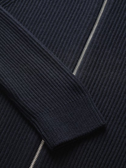 Jack & Jones Pannel Zip Knit Cardigan Sky Captain - Puloveri & dukserice - Muške Puloveri & dukserice veliki brojevi