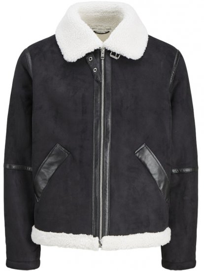 Jack & Jones Cole Aviator Jacket Black - Jakne - Muške Jakne Veliki Brojevi