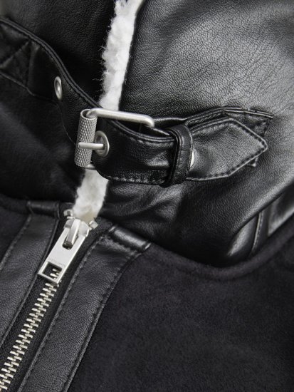 Jack & Jones Cole Aviator Jacket Black - Jakne - Muške Jakne Veliki Brojevi