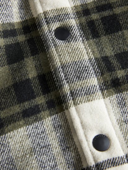 Jack & Jones Zac Teddy Long Sleeve Overshirt Jacket Dusty Olive - Jakne - Muške Jakne Veliki Brojevi