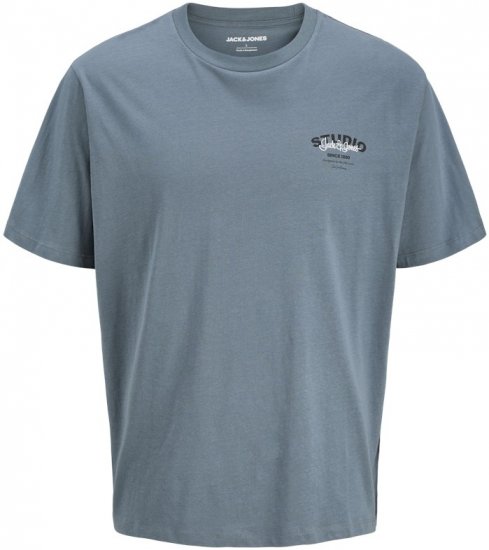 Jack & Jones Yuki Crew Neck T-Shirt Stormy Weather - Majice Kratkih Rukava - Muške Majice Kratkih Rukava Veliki Brojevi 