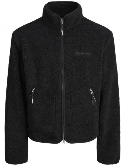 Jack & Jones Norrebro Teddy Jacket Black - Jakne - Muške Jakne Veliki Brojevi