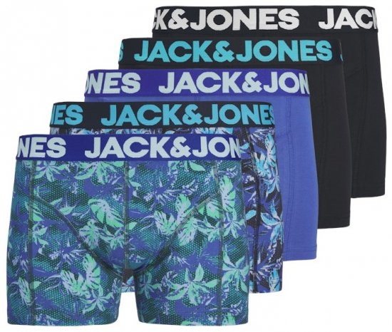  Jack & Jones Tropical Flowers Trunks 5-Pack Blue - Donje rublje & kupaće hlače - muške donje rublje veliki brojevi