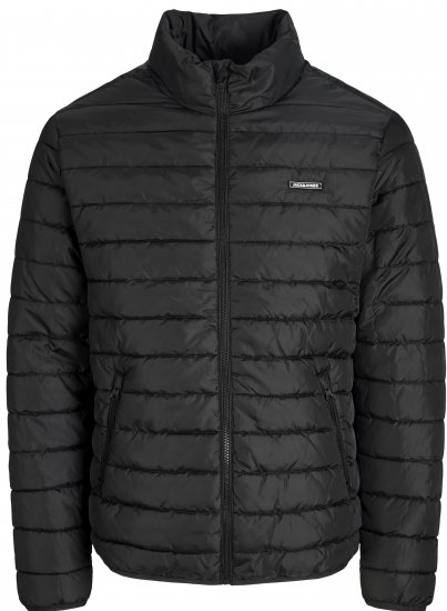 Jack & Jones Elvis Light Puffer Collar Jacket Black - Jakne - Muške Jakne Veliki Brojevi