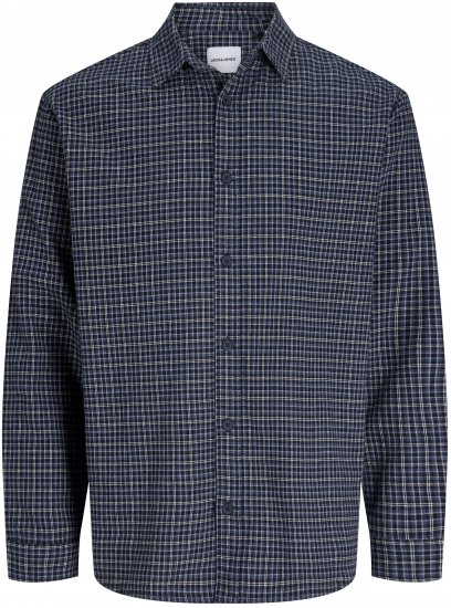 Jack & Jones Carter Check Shirt Navy Blazer - Košulje - Muške Košulje Veliki Brojevi